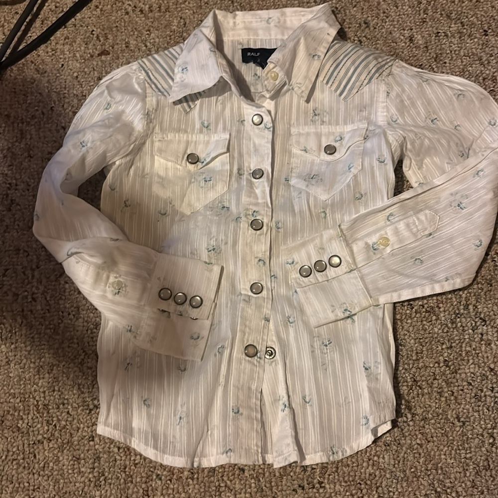 Western button (snap) down Ralph  Lauren shirt